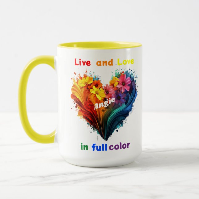 Live And Love In Full Color Mug (Left)