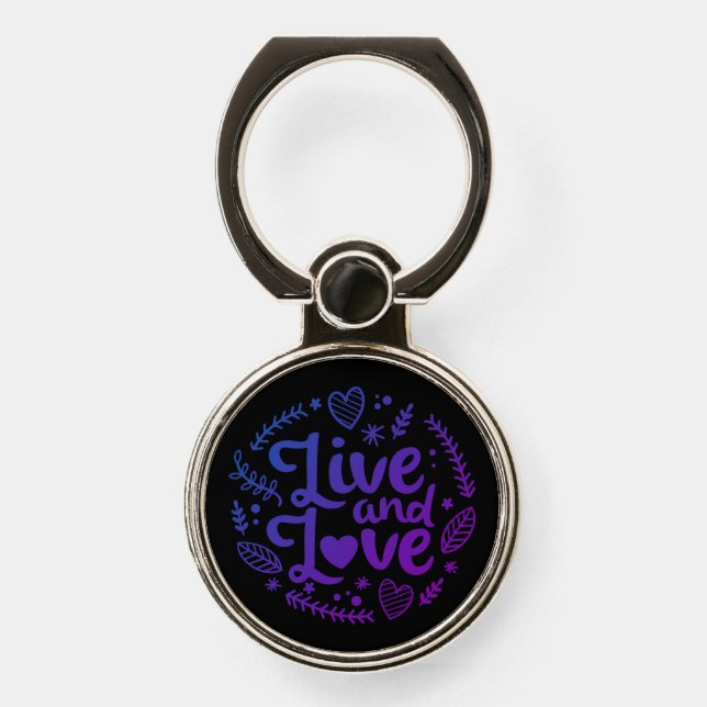 Live And Love Phone Ring Stand (Front)