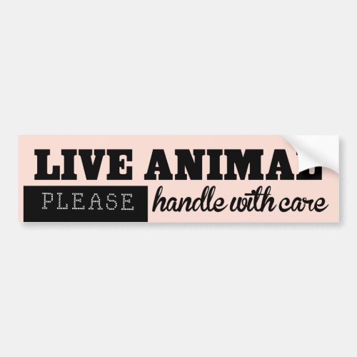 LIVE ANIMAL Handle With Care Pet Kennel Sticker