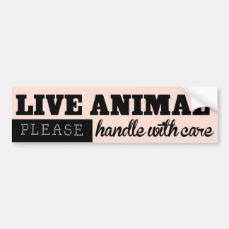 LIVE ANIMAL Handle With Care Pet Kennel Sticker