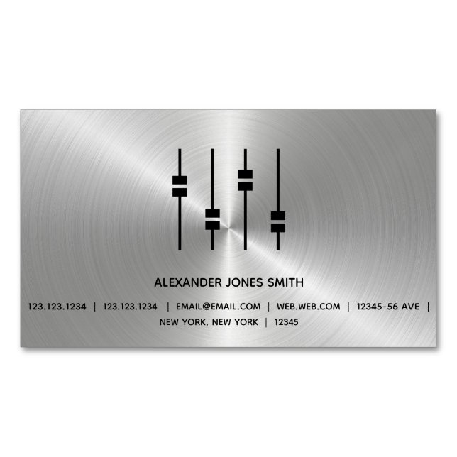 Live Audio Business Card Magnet (Front)