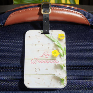 Live Beautifully - iPhone / iPad case Luggage Tag