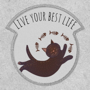 Live Best Life Whimsy Cat Patch