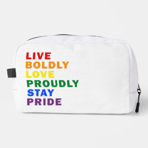Live Boldly Love Proudly Stay Pride Dopp Kit