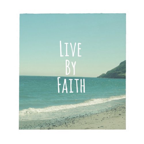 Live by Faith Bible Verse Notepad