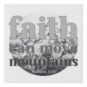 Live by faith faux canvas print