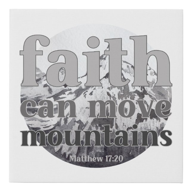 Live by faith faux canvas print (Front)