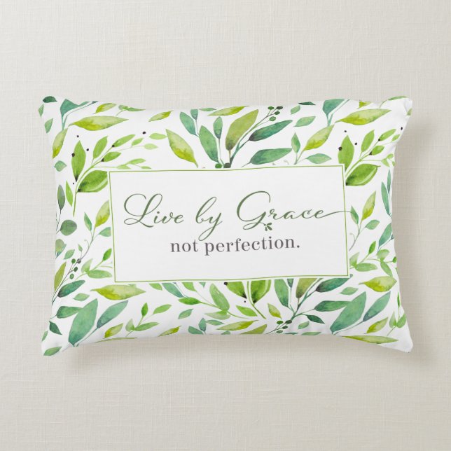 Live by Grace Not Perfection  Accent Pillow (Front)
