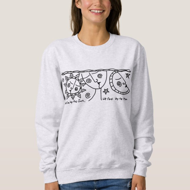 Live By the Sun Abstract Art to Wear Sweatshirt (Front)
