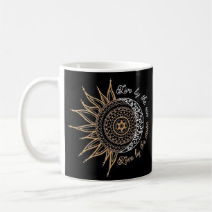 Live By The Sun Love By The Moon Cute Boho Hippie Coffee Mug