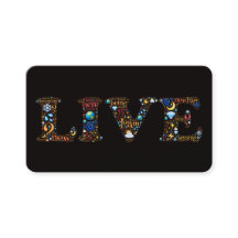 Live - Colorful Word Art Business Card for Coaches