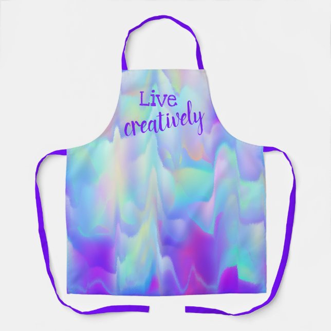 Live Creatively Colorful Apron (Front)