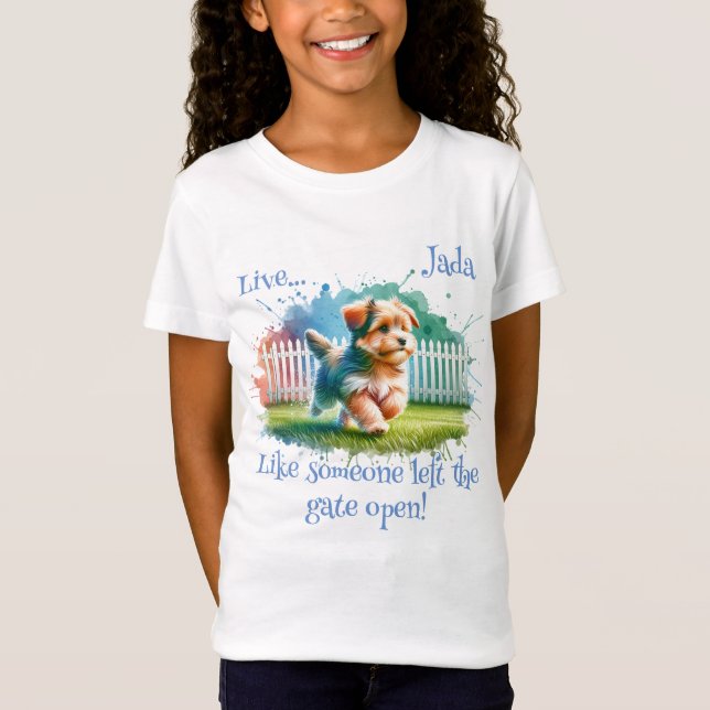 "Live..." Customizable Girl's T-Shirt (Front)