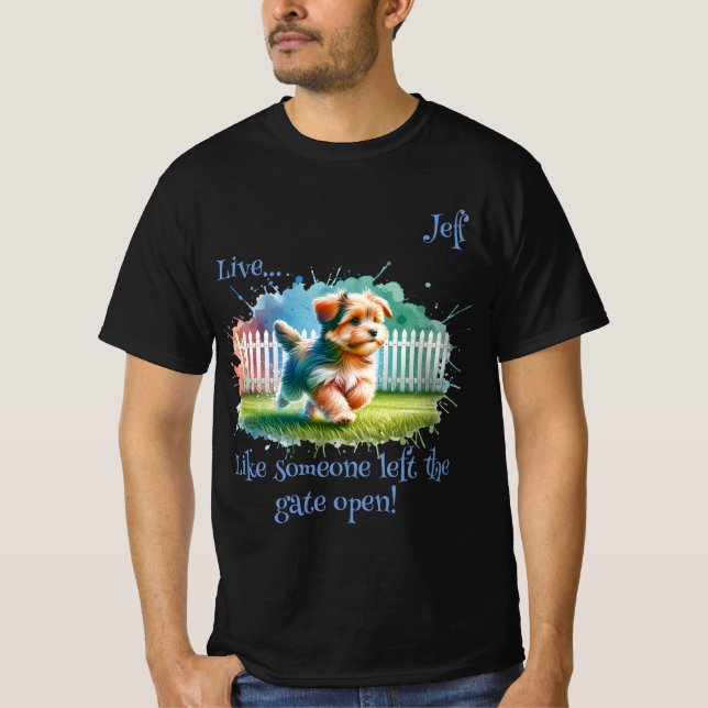 "Live..." Customizable Men's T-Shirt (Front)