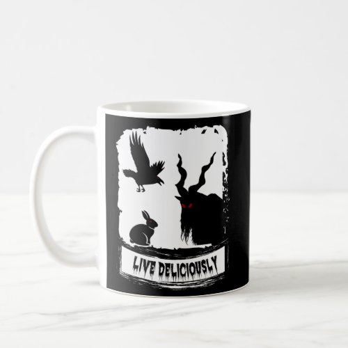 Live Deliciously Satanic Goat Witchcraft Lucifer Coffee Mug