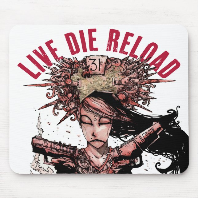 Live Die Reload mouse pad (Front)