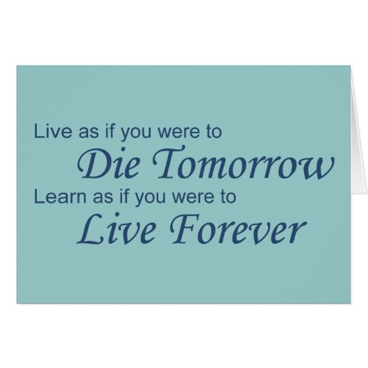 Live - Die Tomorrow blue Cards (Front Horizontal)