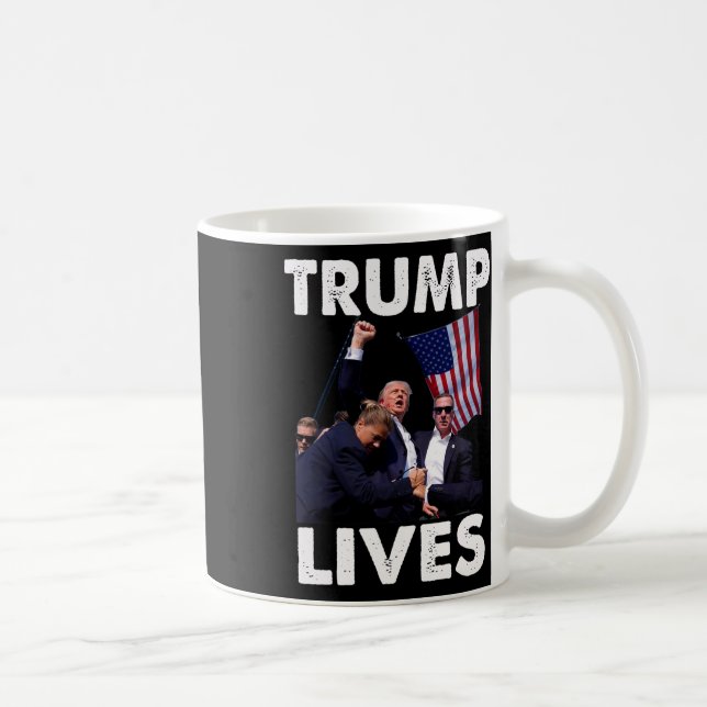 Live Donald Trump Mug Shot - Never Surrender  (Right)