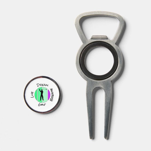 Live, dream, breathe golf divot tool (Front (Open))