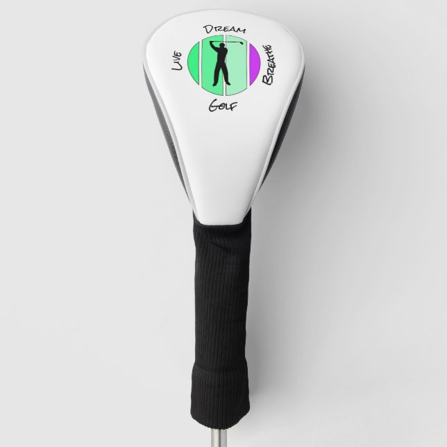 Live, dream, breathe golf head cover (Front)