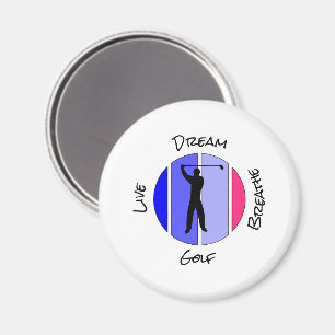 Live, dream, breathe golf magnet