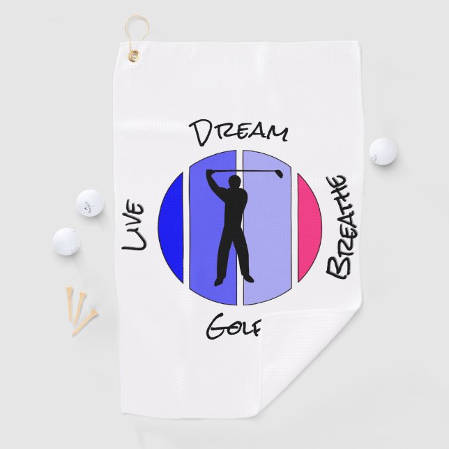Live, dream, breathe golf towel (InSitu)