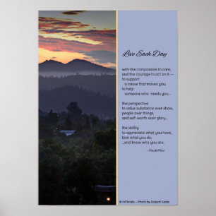 Live each day with compassion...Poster Poster