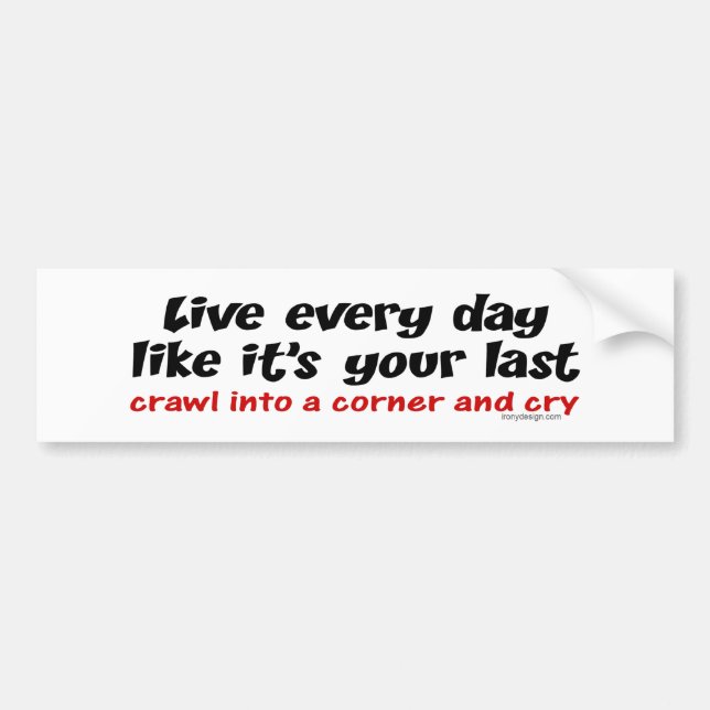 Live Every Day Bumpersticker Bumper Sticker (Front)
