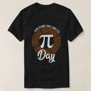 Live Every Day Like It’s Pi Day – Math Nerd Spiral T-Shirt