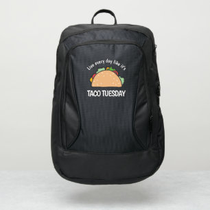 Live Every Day Like It's Taco Tuesday Fun Quote Port Authority® Backpack