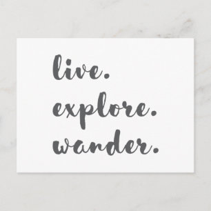 Live Explore Wander Postcard