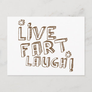 *LIVE FART LAUGH! POSTCARD