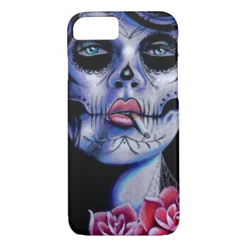 Live Fast Die Young Day Of The Dead Portrait Iphone 8/7 Case by NeverDieArt at Zazzle