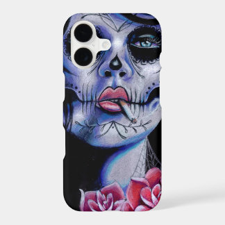 Live Fast Die Young Day of the Dead Portrait iPhone 17 Case