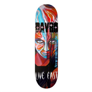 live fast skateboard deck