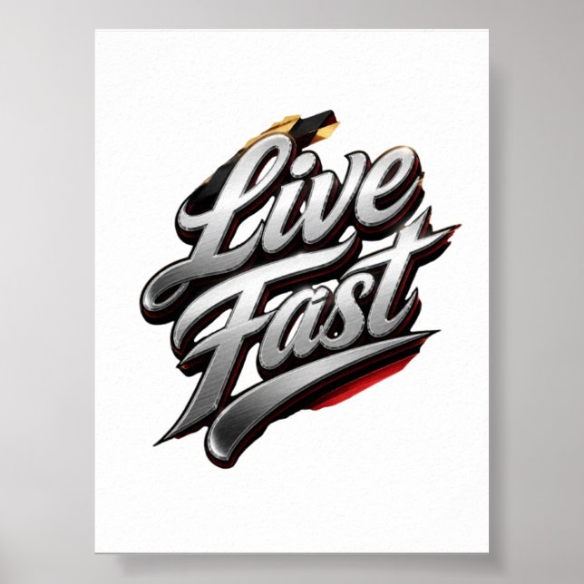 Live Fast Vintage Racing  Poster (Front)