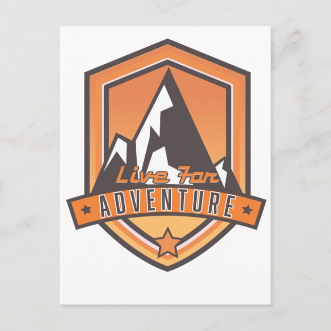 Live for Adventure Postcard (Front)