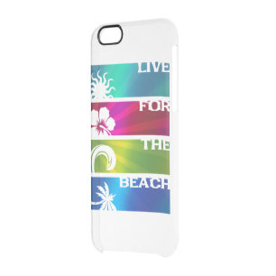 Live For The Beach clear iPhone case