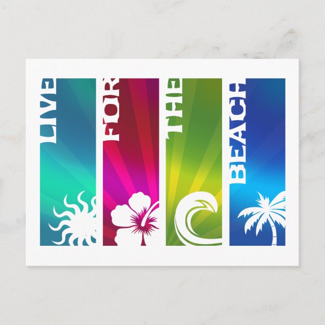 Live for the Beach Postcard (Front)