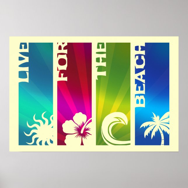 Live for the Beach Poster (Front)