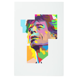 Live Forever Mick Jagger – Britpop Inspired design Metal Print