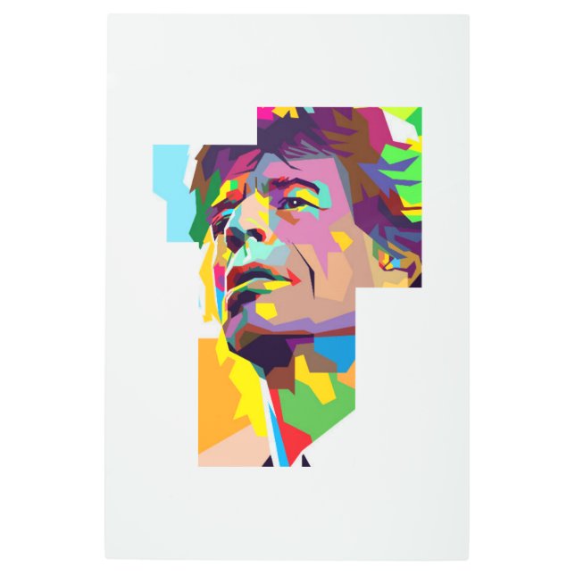 Live Forever Mick Jagger – Britpop Inspired design Metal Print (Front)