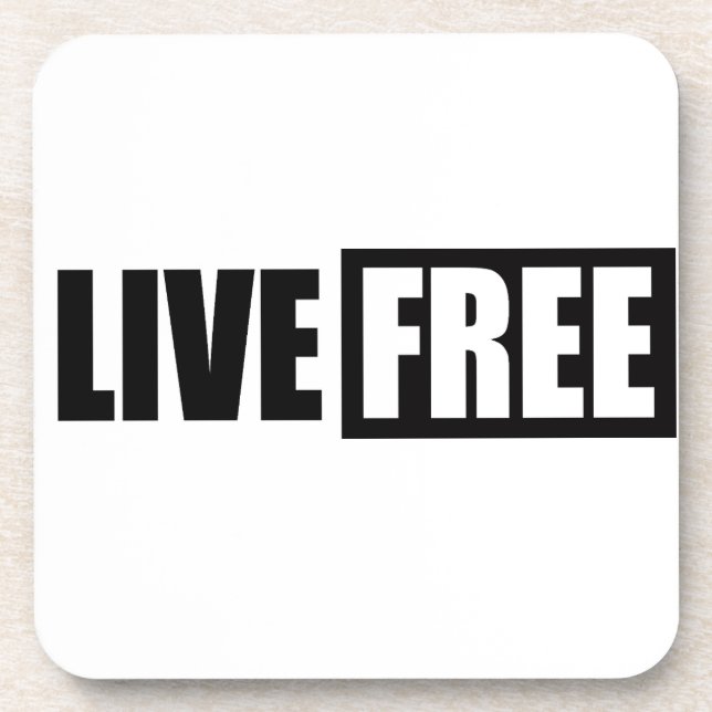 LIVE FREE BEVERAGE COASTER (Front)