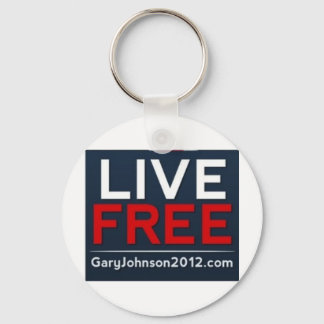 Live Free Gary Johnson for President 2012 Keychain