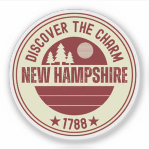 Live Free NH - Granite State Gift  Sticker