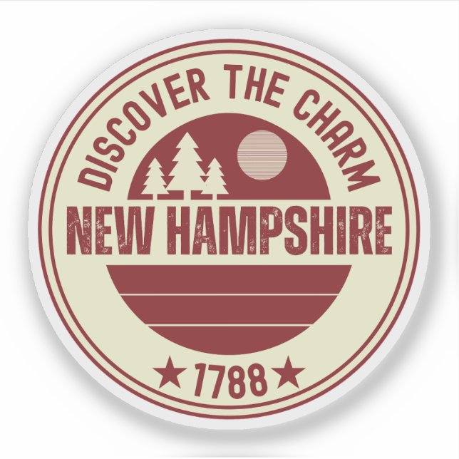 Live Free NH - Granite State Gift  Sticker (Front)
