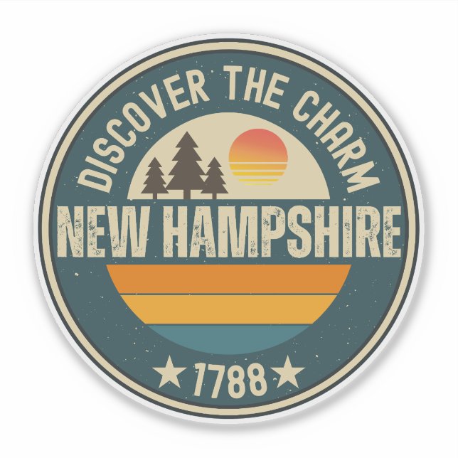 Live Free NH - Granite State Gift Sticker (Front)