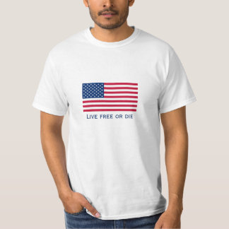 "Live Free or Die" American Flag Shirt