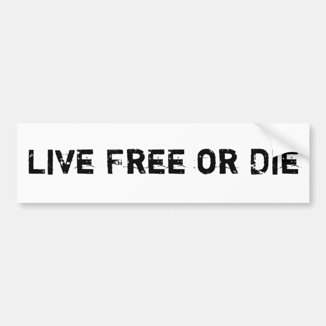Live Free or Die Bumper Sticker (Front)
