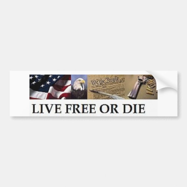 Live Free or Die Bumper Sticker (Front)
